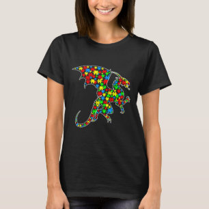 Camiseta Dragão, Quebra-cabeça de animais engraçados, consc