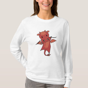 Camiseta Dragão Red Fairy Fairy Tale Animais Cubosos Para C
