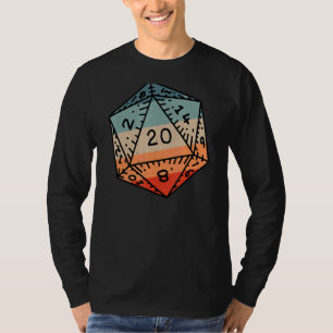 Camiseta Dragão Retro Dungeon Dice D20 Dice Art Gamer
