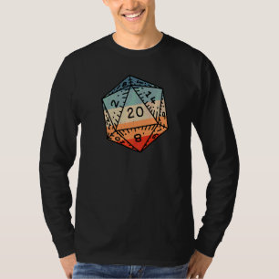 Camiseta Dragão Retro Dungeon Dice D20 Dice Rpg Gamer