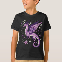 Dragão Roxo Estrelas Fantasias Míticas Bonitas Ki
