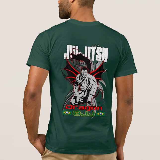 Camiseta Dragão S de Jiu-Jitsu (Verso)