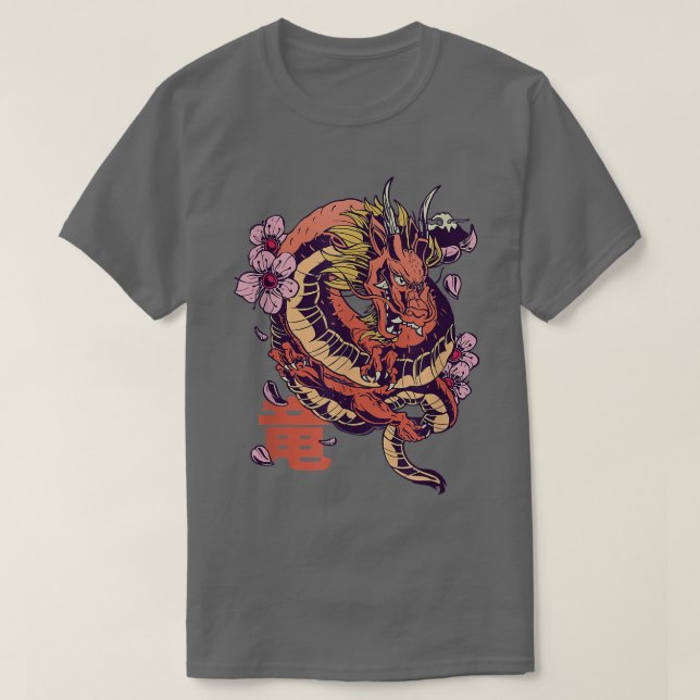 Camiseta Dragão Sakura (Frente do Design)