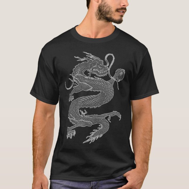 Camiseta Dragão, T preto (Frente)