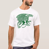 Dragão verde de Knotwork no branco