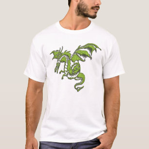 Camiseta Dragão verde de voo