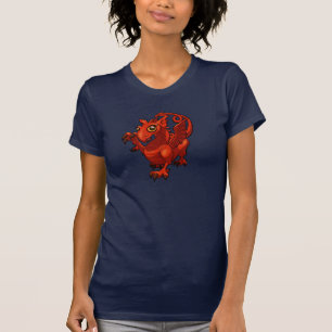 Camiseta Dragão Vermelho Bebé Galês Desenho Animado Furioso