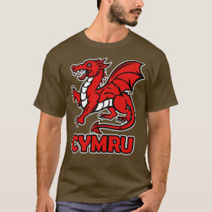 Camiseta Dragão vermelho celta País de Gales para pessoas g
