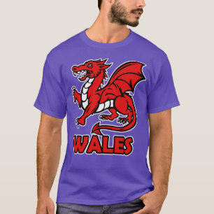 Camiseta Dragão vermelho cymru do País de Gales