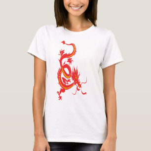 Camiseta Dragão Vermelho de Ano Novo Chinês