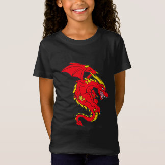 Camiseta Dragão Vermelho do Tamanho das Crianças
