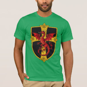 Camiseta Dragão Vermelho e Cruz Medieval