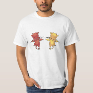 Camiseta Dragão Vermelho E Dragão Amarelo Fale Fantasia