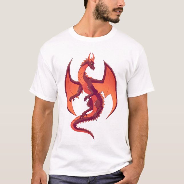 Camiseta Dragão Vermelho Fogo Voador  (Frente)