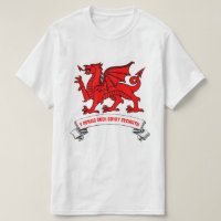 Dragão Vermelho Galês com Slogan
