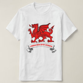 Camiseta Dragão Vermelho Galês com Slogan