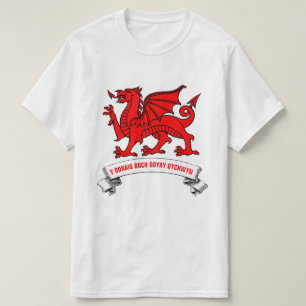 Camiseta Dragão Vermelho Galês com Slogan
