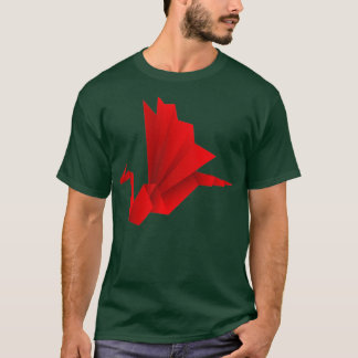 Camiseta Dragão Vermelho Origami japonês