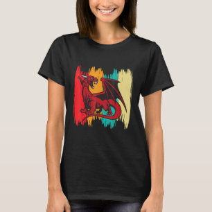 Camiseta Dragão Vermelho Retrorando mitologia Idade Média C