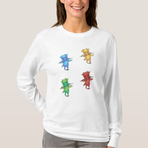Camiseta Dragão Vermelho Verde Fada Azul Fábrica Animais Fá