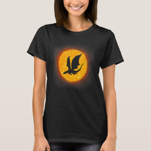 Camiseta Dragão Voador & Lua Dragões Mitológicos Lagarto Ol