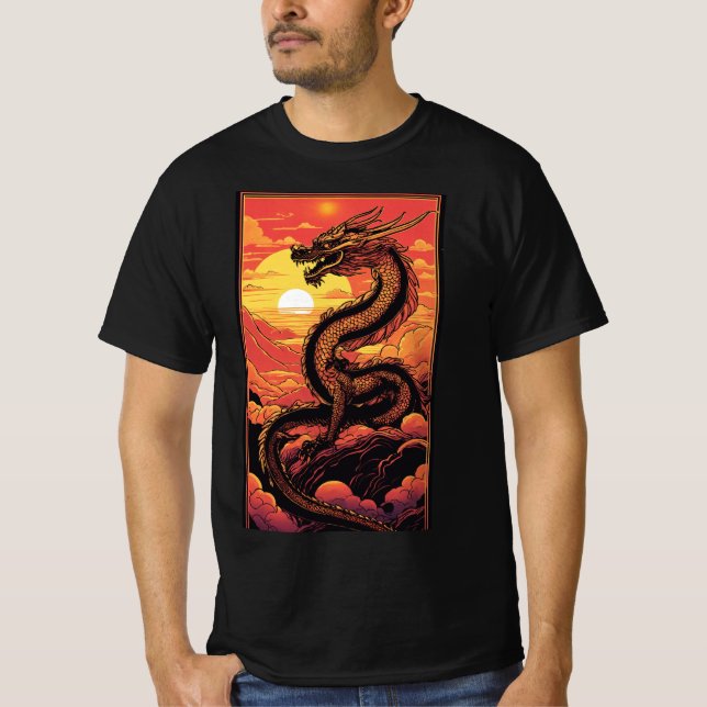 Camiseta Dragão Whimsical Dreams-Mystical Tee Collection (Frente)