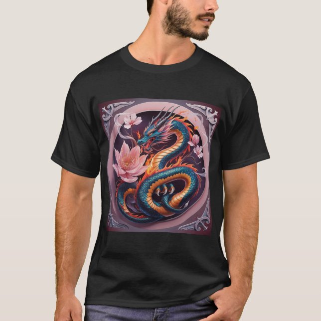 Camiseta Dragão Whimsical Sonha T-Shirt" (Frente)