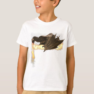 Camiseta Dragão Wyvern que respira fogo