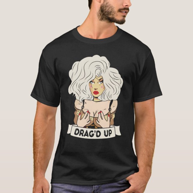 Camiseta Drag'd up Doll Face Drag Queen Race (Frente)