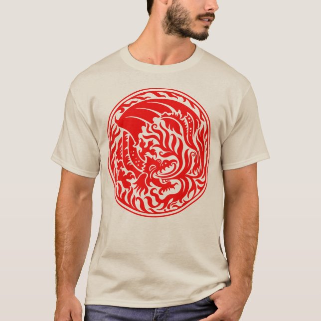 Camiseta Dragócírculo - Vermelho (Frente)