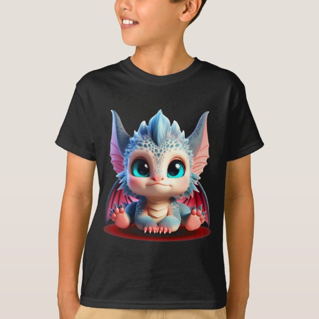 Camiseta Dragões Bebês Adoráveis | Edição Colorida Chibi (Frente)