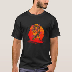 Camiseta Dragões Chineses Orientais Dragão Asiático E Sol