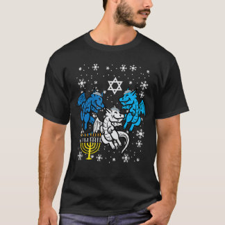 Camiseta Dragões de Hanukkah Chanukah Judeus Homens Mulhere