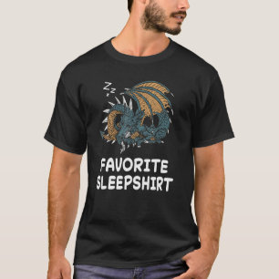 Camiseta Dragões Dragões Nap Dormindo Pajama Noite