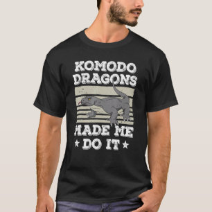 Camiseta Dragões Komodo Me Fez Fazer Isso Engraçado Komodo 