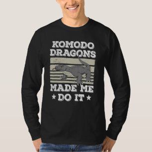 Camiseta Dragões Komodo Me Fez Fazer Isso Engraçado Komodo 
