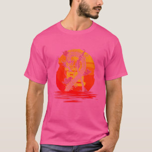 Camiseta Dragões Orientais Chineses Dragões Asiáticos E Sol