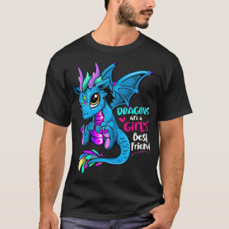 Camiseta Dragões são as melhores amigas para as mulheres e