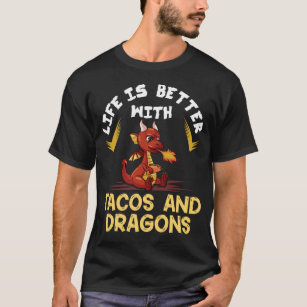 Camiseta Dragões Tacos Presente Mulheres Homens Crianças Am