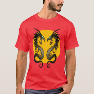 Camiseta Dragões tribais (amarelo)