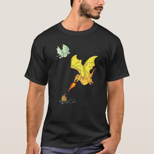 Camiseta Dragões Voadores Chama Lizard Wyverns (Frente)