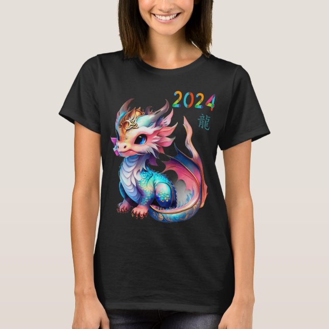 Camiseta Dragon 2024 Year Of The Dragon Happy Lunar New Yea (Frente)