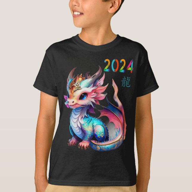 Camiseta Dragon 2024 Year Of The Dragon Happy Lunar New Yea (Frente)