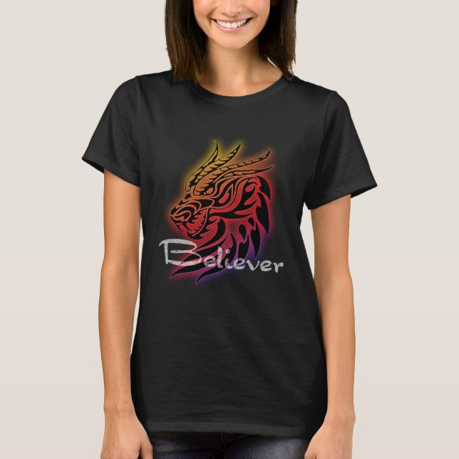 Camiseta Dragon Believer  Imagine this  for Dragon Fans (Frente)