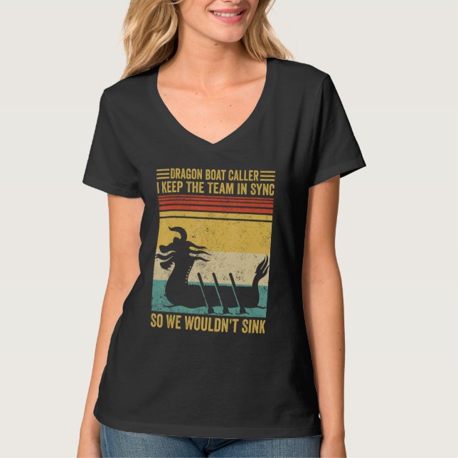 Camiseta Dragon Boat Caller Team Sync We Wouldn t Sink Race (Frente)