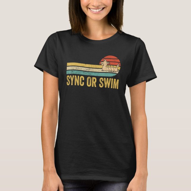 Camiseta Dragon Boat Racing Race Paddle Boat Sync Or Swim (Frente)