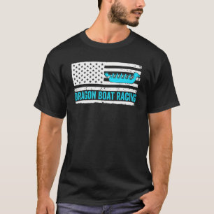 Camiseta Dragon Boat Racing Us Flag Boat
