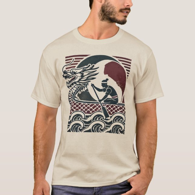 Camiseta Dragon Boat Racing - Vintage Paddler (Frente)