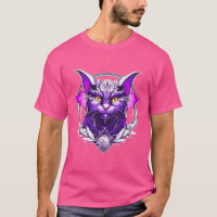 Dragon Cat Wizard - Fantasia Preta, Branca e Roxa