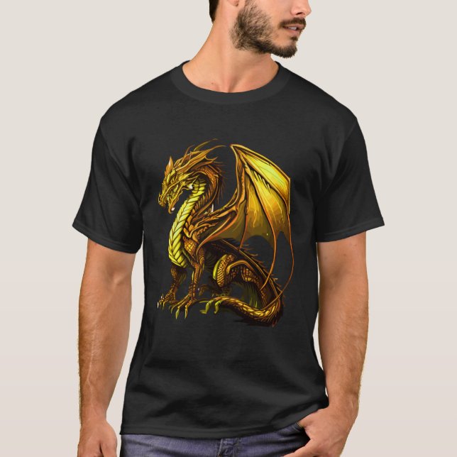 Camiseta Dragon Desing Mythical Creature (Frente)